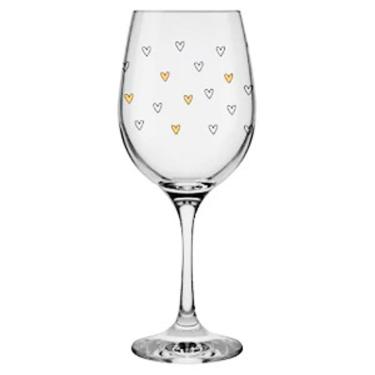 Imagem de Taça de Vinho Barone Love Gold 490ml Coração 7056014 - Allmix