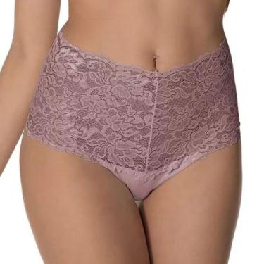 Imagem de Calça Alta Com Renda DeMillus 57102, Lilás, G