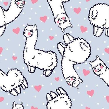 Imagem de Papel de Parede Temático Baby Llhamas Fofinhas 1,5m - DEKAL DECOR