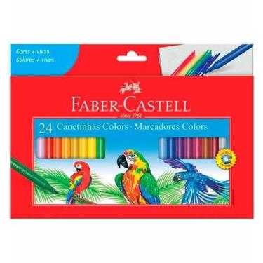 Imagem de Canetinha Lavável Faber-Castell - 24 Cores