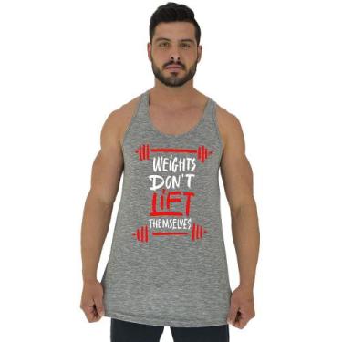 Imagem de Regata Longline Estampada Masculina MXD Conceito Weights Don't Lift, M