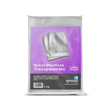 Imagem de Saco Plástico Transparente 15 x 25 - 0,10 mm - PARAUSO