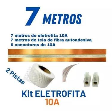 Imagem de Eletrofita 10a Com 7 Metros Kit Conector Fita Adesiva
