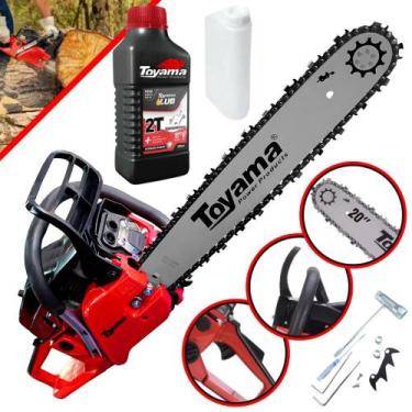 Imagem de Motor Serra Moto Serra Motosserra Com ÓLEO TOYAMA Á Gasolina 2T 55cc 3