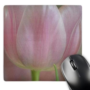 Imagem de 3dRose Mouse pad LLC 20 x 20 x 0,65 cm, tulipa rosa bonita macia (mp_42747_1)