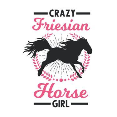 Imagem de Friesenpferd Notizbuch: Crazy Friesian Horse Girl Friesenpferd Friese / 6x9 Zoll / 120 ausfüllbare Seiten Seiten