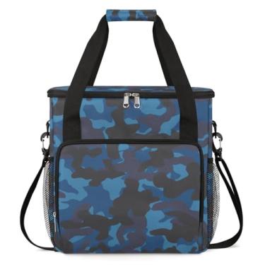 Imagem de CFERSAN Cesta de camuflagem para cafeteira, bolsa de transporte de viagem, compatível com Keurig, K-Mini ou K-Mini Plus, caixa portátil para cafeteira com bolsos para cápsulas K-cup