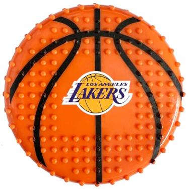 Imagem de Pets First NBA LA Lakers – Brinquedo de mastigar de basquete com sabor de bacon, brinquedo mastigável indestrutível para cães e gatos, rebocador, brinquedo de busca, brinquedo divertido esportivo para