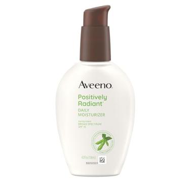 Imagem de Aveeno Hidratante facial diário positivamente radiante com protetor solar SPF 15 de amplo espectro e soja, melhora a aparência do tom e textura da pele, hipoalergênico, sem óleo, não comedogênico, 100 ml