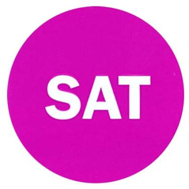 Imagem de Etiquetas redondas de 5 cm, etiquetas de controle de inventário/data, 500 por rolo (Sat)