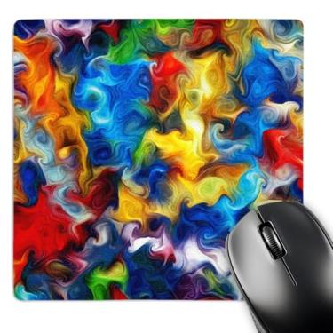 Imagem de 3dRose Mouse pad LLC 20 x 20 x 0,63 cm, redemoinhos coloridos abstratos (mp_41942_1)