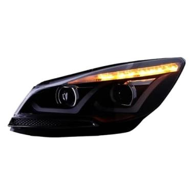 Imagem de Farol de estilo de carro compatível com Ford Escape 2014-2016 Farol LED DRL Hid Head Lamp Angel Eye Bi Xenon Beam Acessórios(Headlight No Bulb)