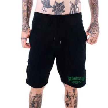 Imagem de Bermuda Moletinho Masculina‎ Abstract Street Logo Green-Masculino
