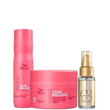 Imagem de Kit Wella Invigo Color Brilliance + Oil Reflections 30ml (3 Produtos) 