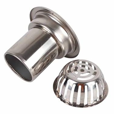 Imagem de Dreno de Piso de Telhado de Aço Inoxidável, Drenagem Sem Bloqueio para Terraço de Jardim Com Varanda, à Prova de Ferrugem Com Tampa Removível de Grande Deslocamento Espessante (5