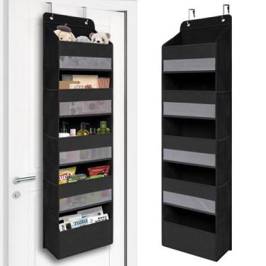 Imagem de Organizador de Porta TYMENSH com 5 Bolsos Grandes - Preto