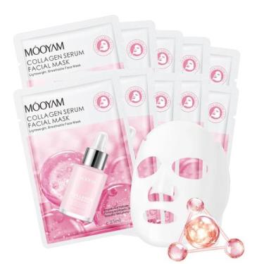 Imagem de Máscara Facial de Colágeno BYOTOUTY - Pacote com 10 Unidades para Mulh