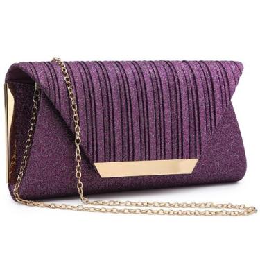 Imagem de Bolsa de noite Dasein Wedding Purse Party Clutch Glitter para mulheres