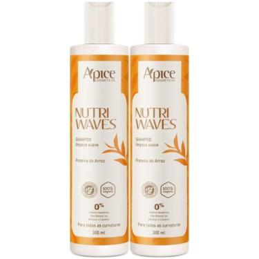 Imagem de Kit 2 Shampoo Limpeza Suave Apse Apice Nutri Waves Tratamento Vegano S