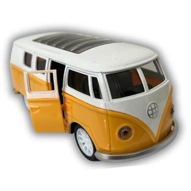Imagem de  Kombi Corujinha Antiga Carrinho Clássico Miniatura Carro Fricção - Al