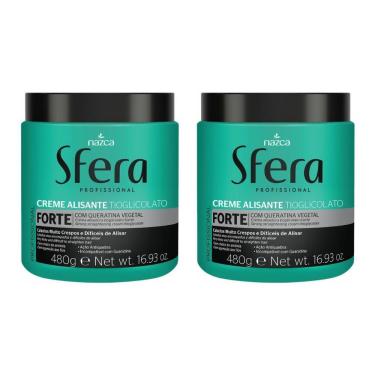 Imagem de Alisante Para Cabelo Sfera 480G Forte - Kit Com 2Un