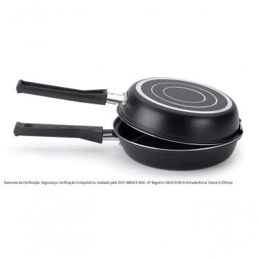 Imagem de Frigideira Dupla 14 Omeleteira Antiaderente Multiflon 55134