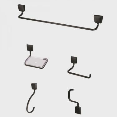 Imagem de Kit de Acessórios para Banheiro Origami Meber Metais