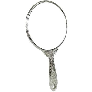 Imagem de Espelho de Mão Princesa Vintage Provençal Maquiagem(Prata)