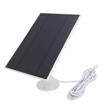 Imagem de Carregador Painel Solar 8W IP66 À Prova de Água 360 Graus Painel de Carregamento Solar para Câmera de Segurança Campainha USB para Tipo C, Cabo de 3 Metros, Continuamente Fonte