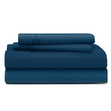 Imagem de Cosy House Collection Conjunto De Lençóis Everyday Série 1500 - Roupa Cama Luxo Ultramacia E Fresca Para Hotéis Bolso Fundo Resistente A Rugas, Manchas Desbotamento 4 Peças (King, Azul Meia-Noite)