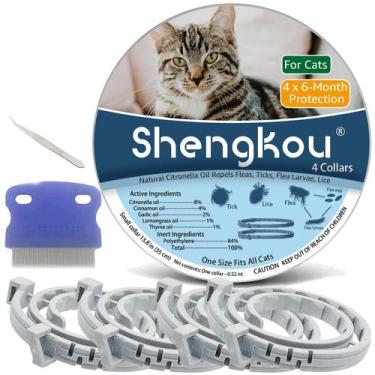Imagem de Coleira de pulgas e carrapatos ShengKou para gatos de 13,8 polegadas (