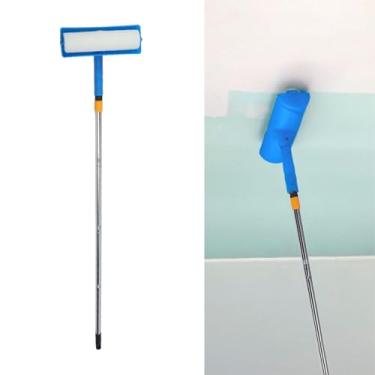 Imagem de Rolo de Tinta de Teto Com Tampa, Rolo Ajustável para Aplicação de Tinta Suave na Parede e Teto, Feita de Aço Inoxidável ABS, Ideal para Projetos Internos e Externos