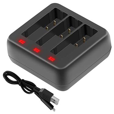 Imagem de Hanatora Carregador de bateria para câmera DJI Osmo Action 3 4, carrega três baterias, acessórios de hub de carregamento Raqid