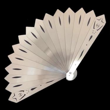 Imagem de DDMDBYHRY Ventilador dobrável de aço inoxidável completo Ventilador de metal portátil Kungfu Ventilador de artesanato dobrável à mão fácil de transportar autoarma 13