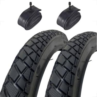 Imagem de Par Pneu Bicicleta Shiver Tipo Praieiro Aro 26 X 2.125 Bmx-4 Balão + par Camara de ar aro 26 shiver