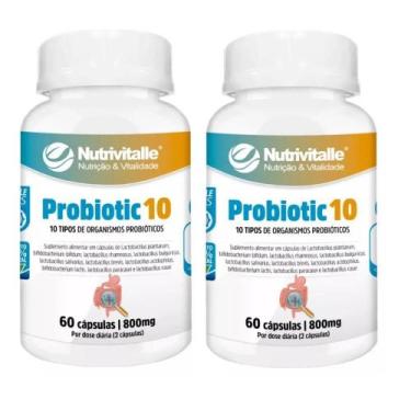 Imagem de Kit 02 Suplementos Prob. 10 800Mg 60Caps Nutrivitalle