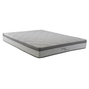 Imagem de Colchão Queen Size ômega Com Pillow Top E Molas Ensacadas 22x158x198cm Herval Cinza Com Branco