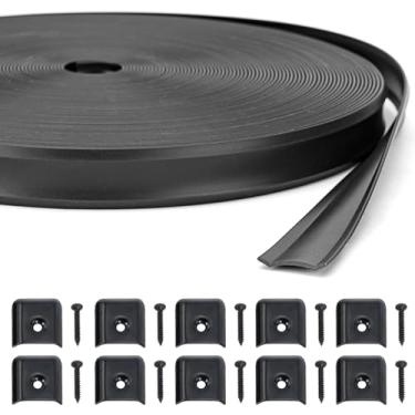 Imagem de Acabamento de moldagem de inserção para trailer, inserção de acabamento de 7/20.3 cm com tampas de metal planas, acabamento de tampa de parafuso de reboque de viagem, vedação de canto de porta, molde