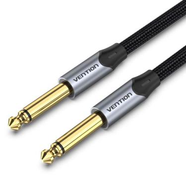Imagem de Cabo P10 Mono P10 Audio Auxiliar Caixa Som Mixer Blindado 1m - Bbacome