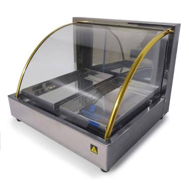 Imagem de Estufa para Salgados com 2 Bandejas Vidro Curvo - Supritecs Equipamentos