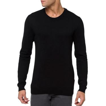 Imagem de Suéter Calvin Klein Masculino Tricot Crewneck CK Logo Preto-Masculino