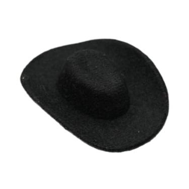 Imagem de MERIGLARE Chapéu cowboy 1:6 para figuras de ação, acessório de decoração e brincadeira, Preto