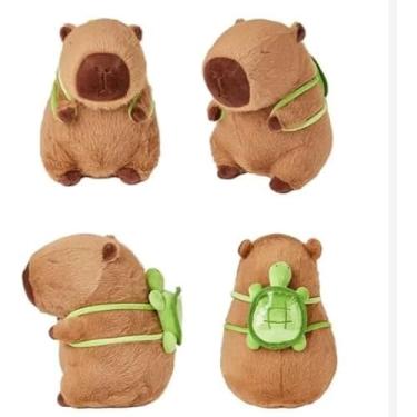 Imagem de Pelúcia Capivara Filó com Mochila – Antialérgica, Fofa, Macia e Colecionável (Marrom)
