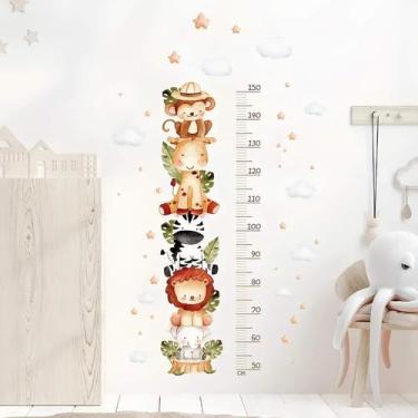 Imagem de Adesivo Régua De Crescimento Safari Mod02 - Lojinha Da Luc Adesivos