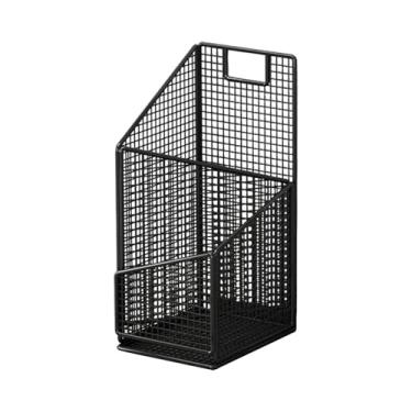 Imagem de Gralara Suporte de drenagem de guarda-chuva, balde de armazenamento, grande capacidade, oco, 2 camadas, organizador criativo, suporte de guarda-chuva para, Preto