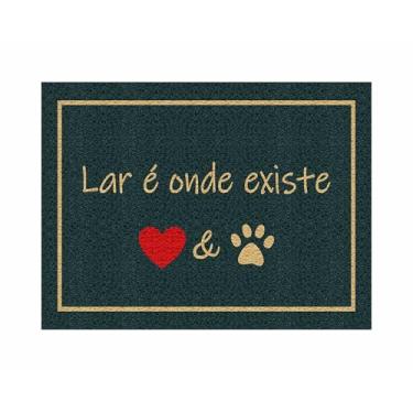 Imagem de CAPACHO LAR É ONDE EXISTE & (AZUL MARINHO)