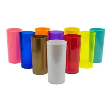 Imagem de 100 Copos Longdrink 320ml Sem Personalização - G12 COPOS,  AZUL NEON