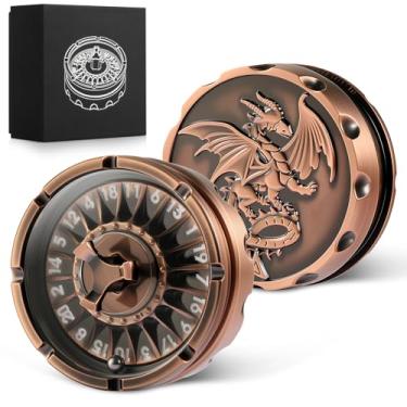 Imagem de DNDND Roulette Spinner for DND Dice Set,D20 Dice with Mini Roulette Wheel,7-in-1 Metal Spinner with Gorgeous Gift Box for Dungeons and Dragons & Table Games(Copper)