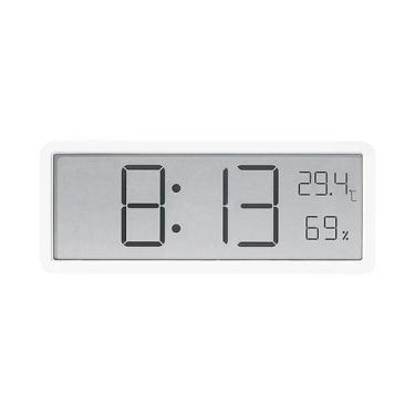 Imagem de Relógio De Parede Digital LCD Com Exibição De Temperatura E Umidade Do