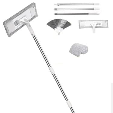 Imagem de TBATM Mops de Limpeza para Pisos um Conjunto, Mop Plano Poderoso com Pano de Fibra Ultra Fina para uso Seco e Molhado, para Parede, Carro,D,197cm